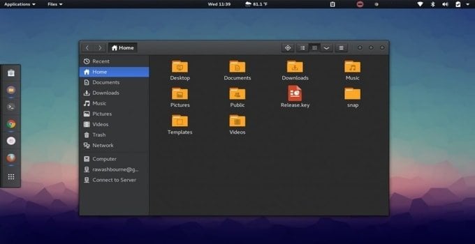 Расширение user theme не включено ubuntu