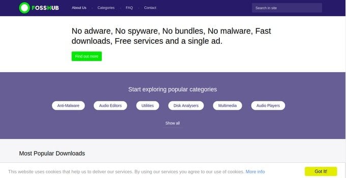 fosshub, Websites for Downloading Open Source Software