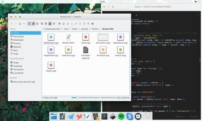 Tema Gnome OSX Breeze