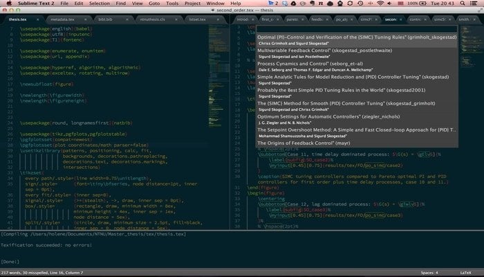 best latex editor for mac sublime