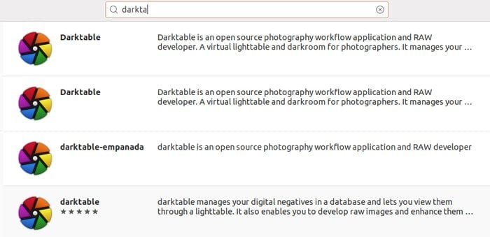 darktable software