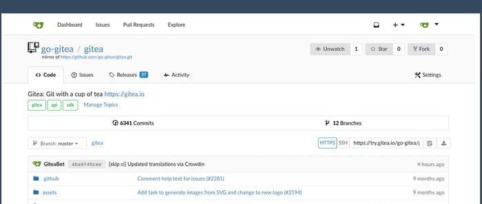 Gitea - GitHub alternative