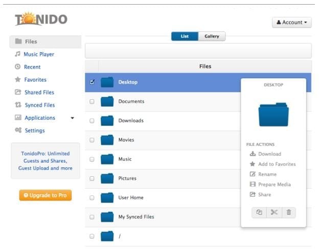 Tonido - A Free Private Cloud Server