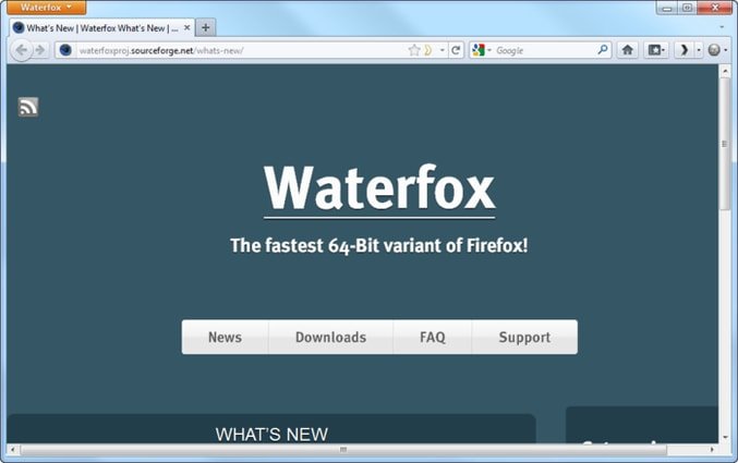 Waterfox browser for Linux