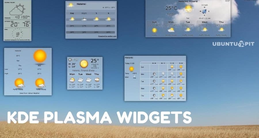 Desktop widgets