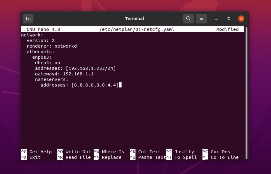 Linuxteaching How To Configure Static Ip Address On Ubuntu 20 04 