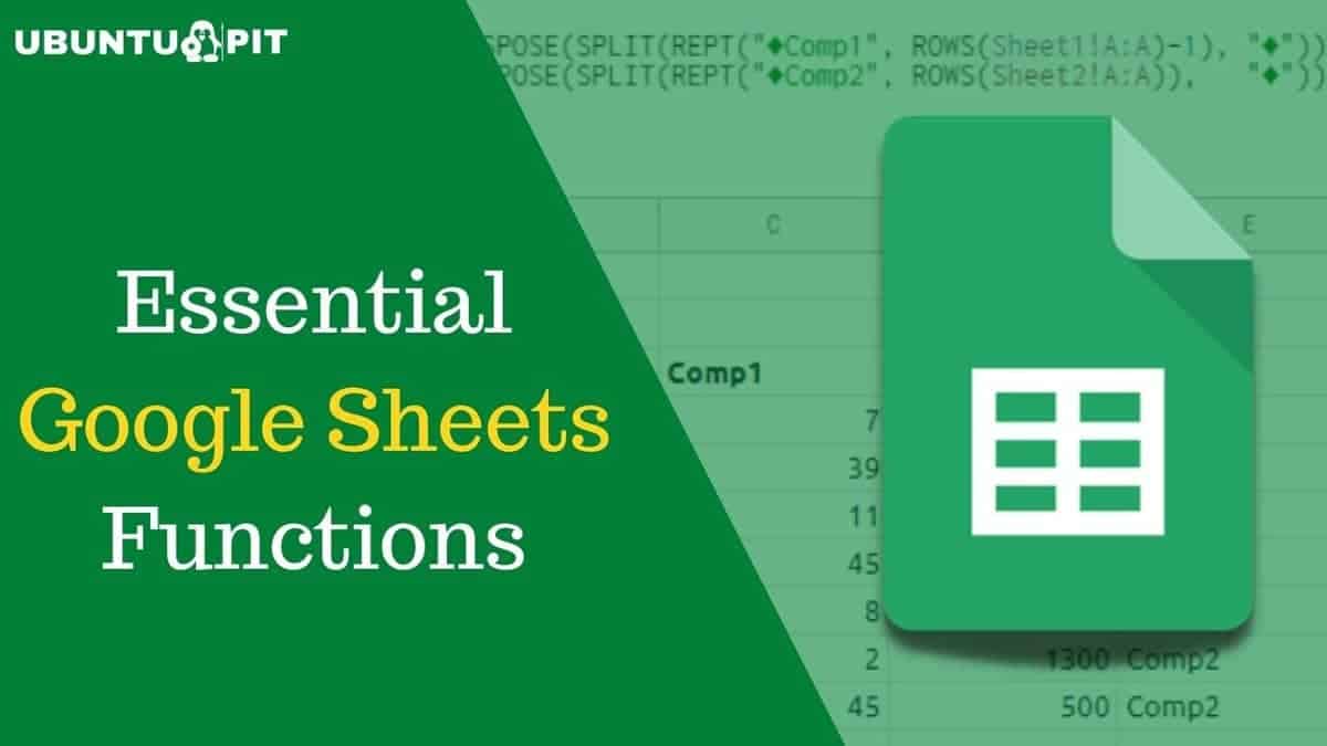 Essential Google Sheets Functions