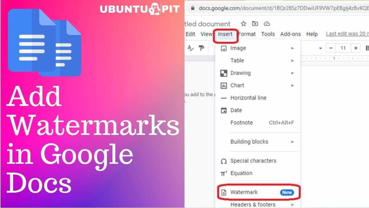 How to Add Watermarks in Google Docs