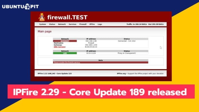 IPFire 2.29 Core Update 189 Released For Better Performance and Security