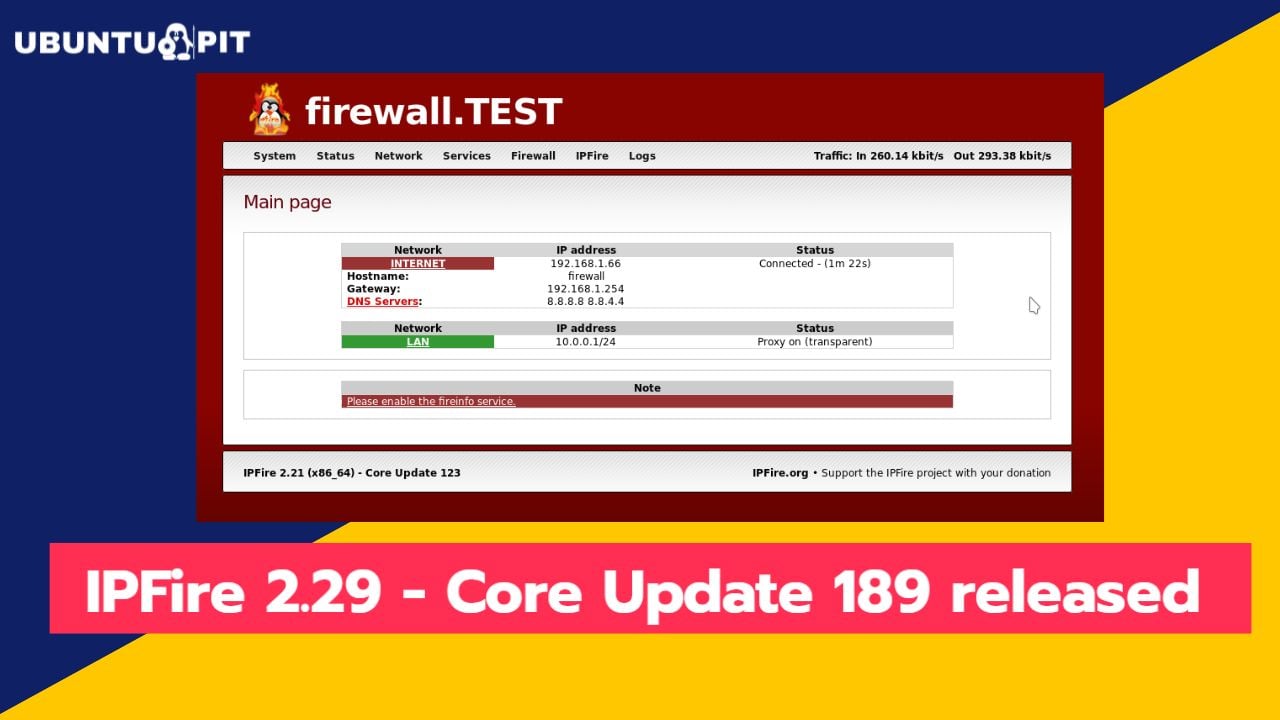 IPFire 2.29 Core Update 189 Released For Better Performance and Security